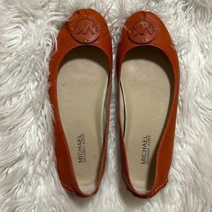 Micheal Kors Fulton Flat Leather Burnt Orange 9M Style: 45S9FUFS3L